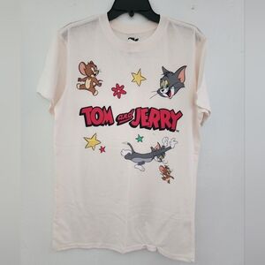 Tom and Jerry Men Cream T-Shirt